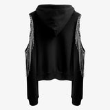 Tasseled Sweatshirt and Jogger Pants Set