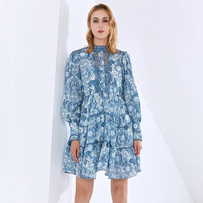BERNICE Tiered Printed Mini Dress