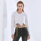 Knit Pullover with Embellished Hem