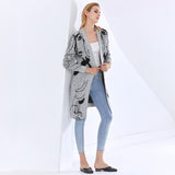 Long Knit Cardigan with Doodles