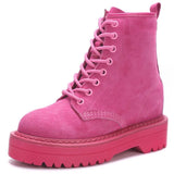 PINKY PINK faux suede ankle-boots
