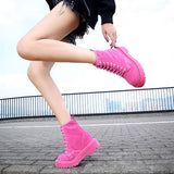 PINKY PINK faux suede ankle-boots