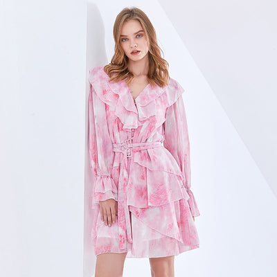 DEANNA Flutter Mini Dress in colors