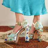 ITAGLIANI Embellished Platform Heels