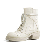 Lace-up Leather Army Boots