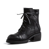 Lace-up Leather Army Boots
