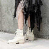 Lace-up Leather Army Boots