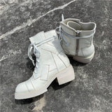 Lace-up Leather Army Boots