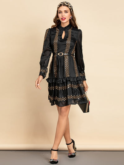 LUCINDA Ruffled Mini Dress in colors