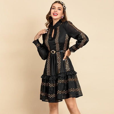 LUCINDA Ruffled Mini Dress in colors