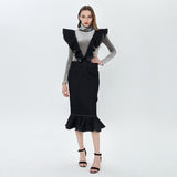 TALLULAH Ruffled Midi Dress