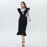 TALLULAH Ruffled Midi Dress
