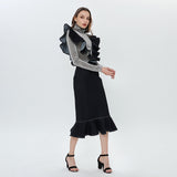 TALLULAH Ruffled Midi Dress