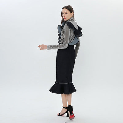 TALLULAH Ruffled Midi Dress