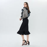 TALLULAH Ruffled Midi Dress