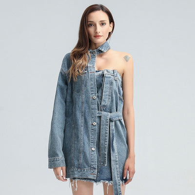 SYDNEY Denim Deconstructed Mini Dress