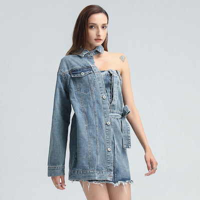 SYDNEY Denim Deconstructed Mini Dress