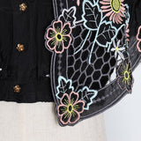 Embroidered Crop Blouse in colors