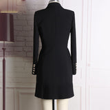 KARISSA Classy Pleated Hem Blazer Dress in colors