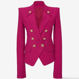 Notched Lapel Fitted Blazer in colors