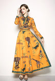 ZORA Jungle Print Retro Maxi Dress