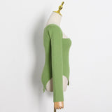 Sweetheart knit tunic in colors