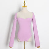 Sweetheart knit tunic in colors