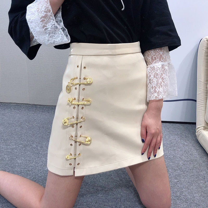Pins Asymmetrical Skirt in colors