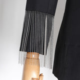 Blazer with Chain Tassels Trim