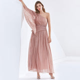 ALTHEA One-shoulder Pleated Maxi Dress