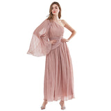 ALTHEA One-shoulder Pleated Maxi Dress