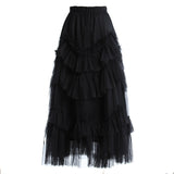 Ruffled Midi Skirt in colors