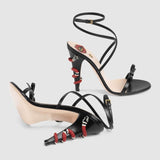 BIG CITY SNAKE strapped heels