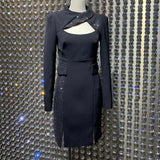 BETHANY Sequins Panel Midi Dress