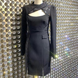 BETHANY Sequins Panel Midi Dress