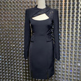 BETHANY Sequins Panel Midi Dress