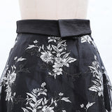 Floral Mesh Midi Skirt in colors