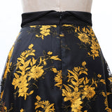 Floral Mesh Midi Skirt in colors