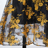 Floral Mesh Midi Skirt in colors