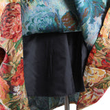 Vintage Floral Jacquard Midi Skirt in colors