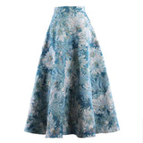 Vintage Daisies Jacquard Midi Skirt