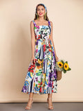 MAYA Floral Print Midi Dress