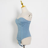 Denim Bustier Bodysuit