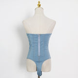 Denim Bustier Bodysuit