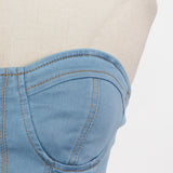 Denim Bustier Bodysuit
