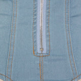Denim Bustier Bodysuit