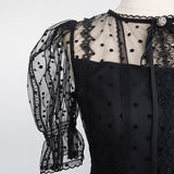 Polkadots Mesh Midi Dress in colors
