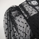 Polkadots Mesh Midi Dress in colors