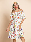 ILLONDRA Floral Print Flowy Midi Dress