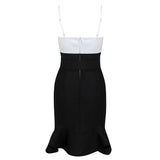 JULIENNE Color Block Belted Mini Dress
